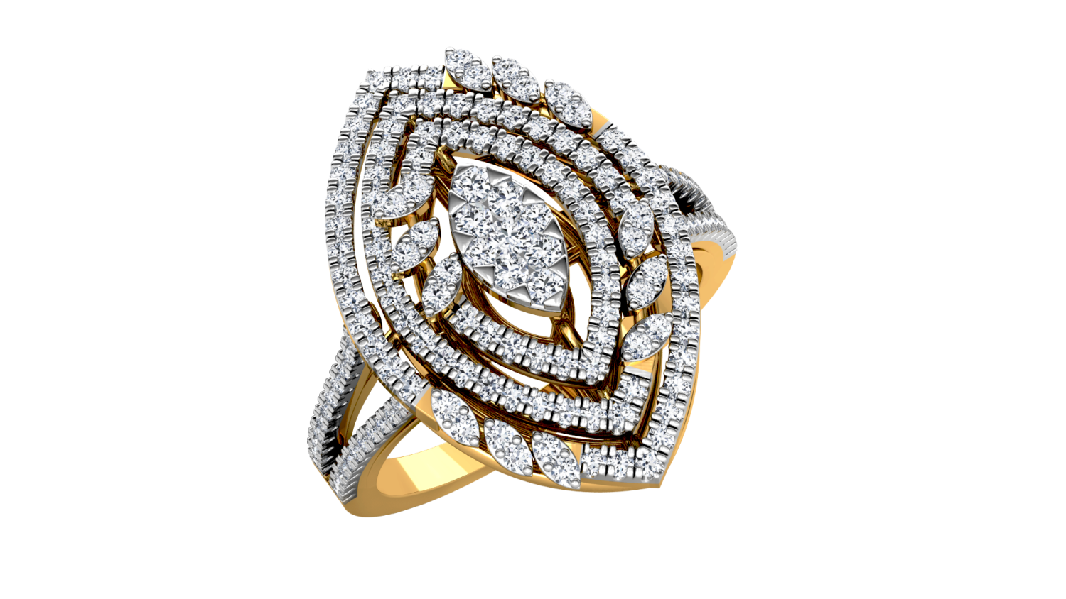 Golden Monarch Cocktail Ring