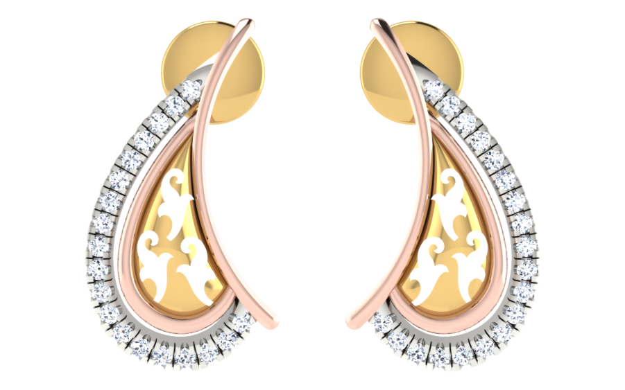 Regal Curve Diamonds Earrings