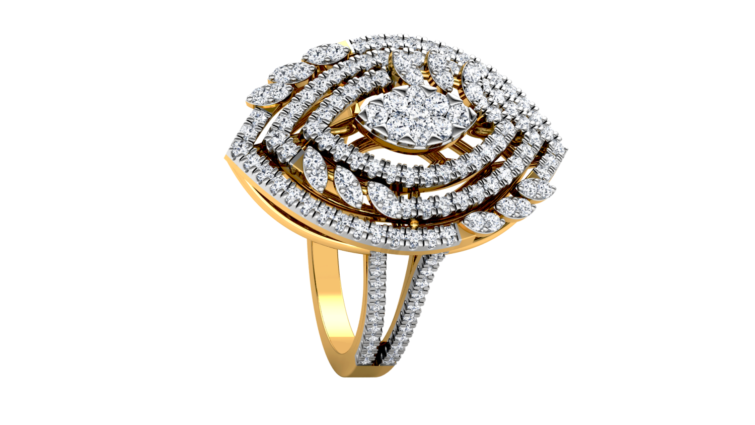 Golden Monarch Cocktail Ring