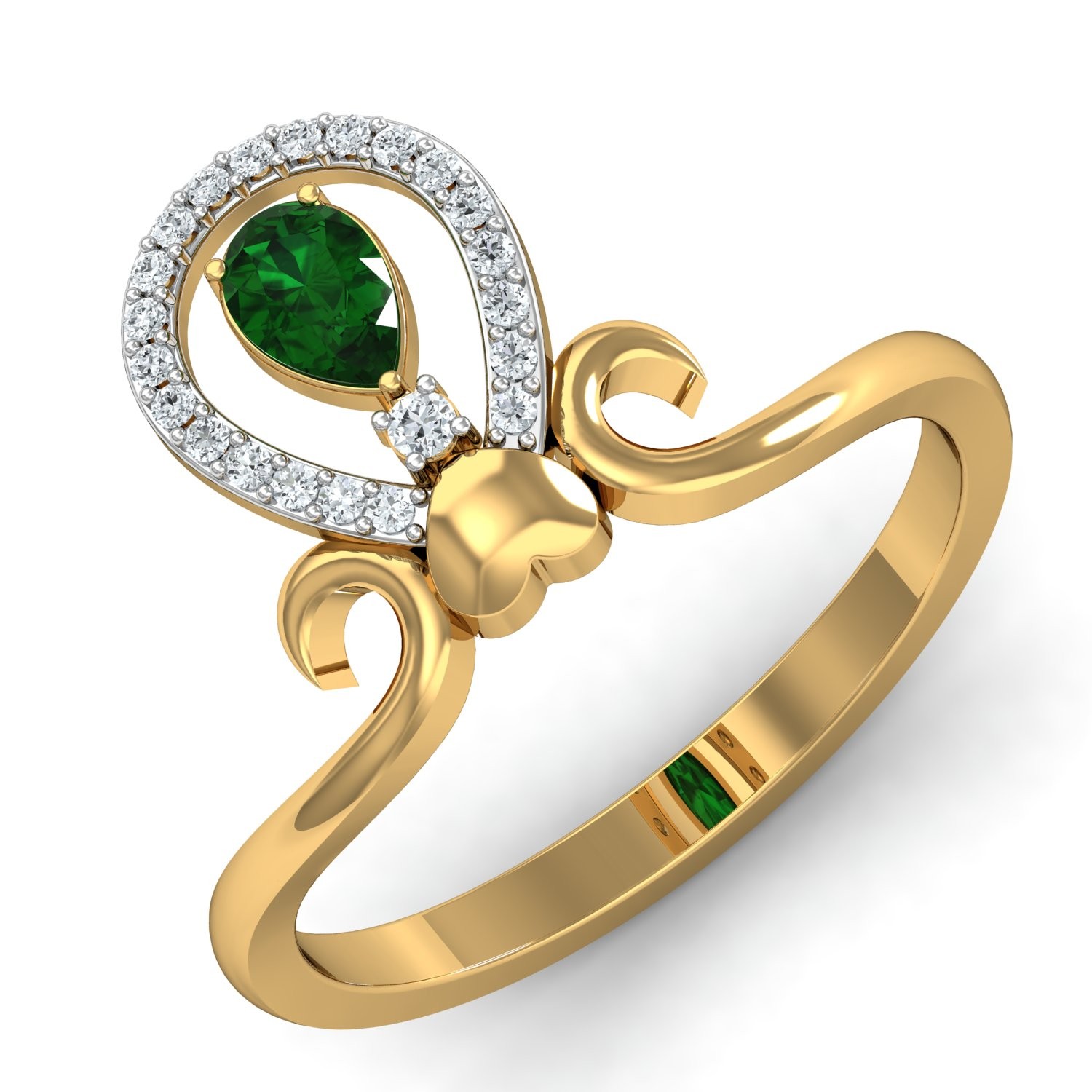 Emerald Grace Diamond Ring