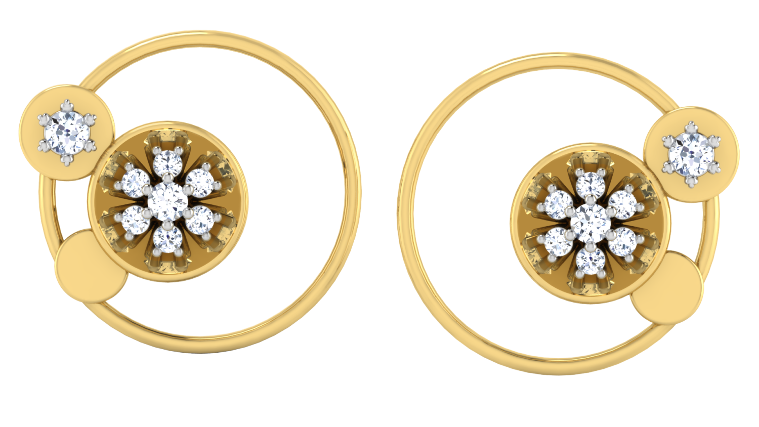 Étoile Curve Diamond Earrings