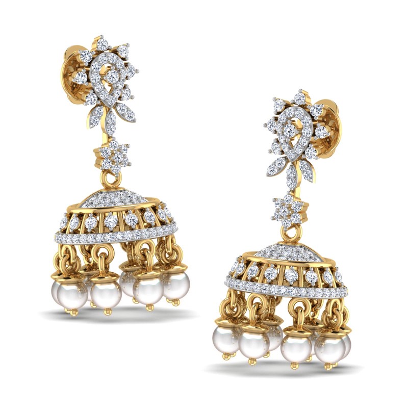 Pearl Crest Jhumkas