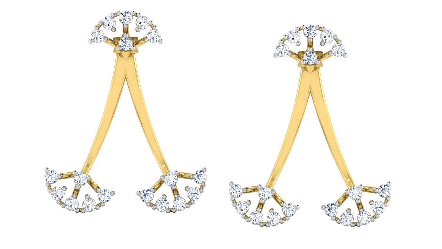 Three Leaf Diamond Earring