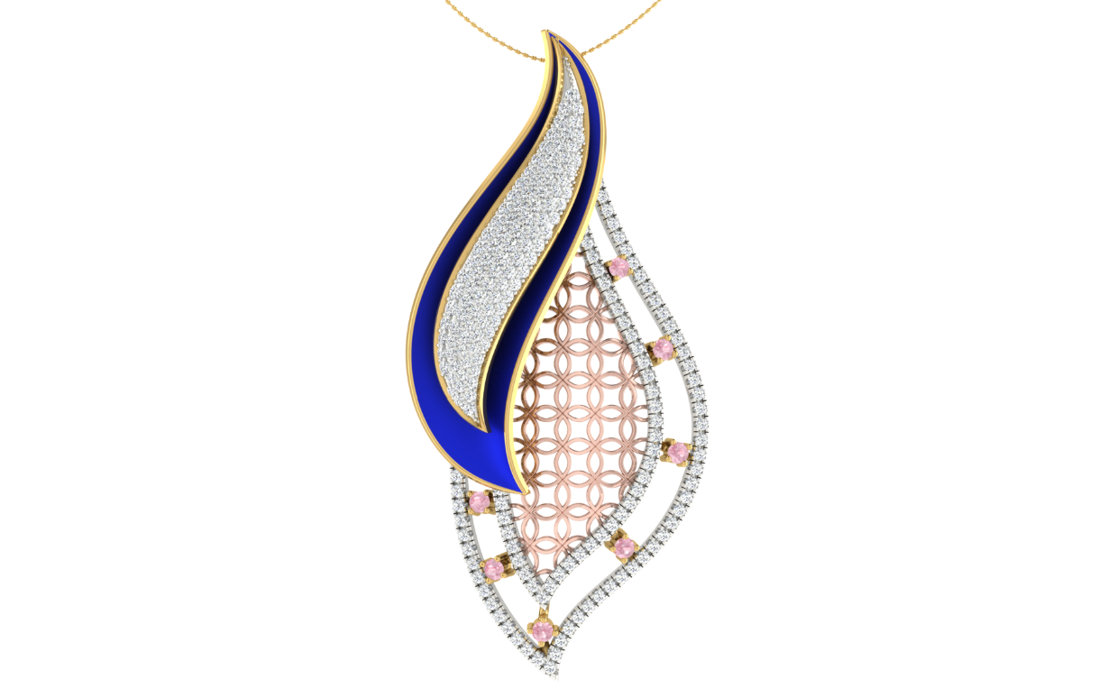 Blush Halo Frames pendant