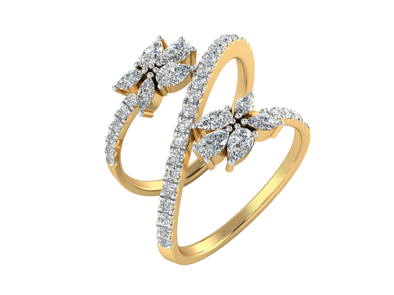 Dual Petal Serena Ring