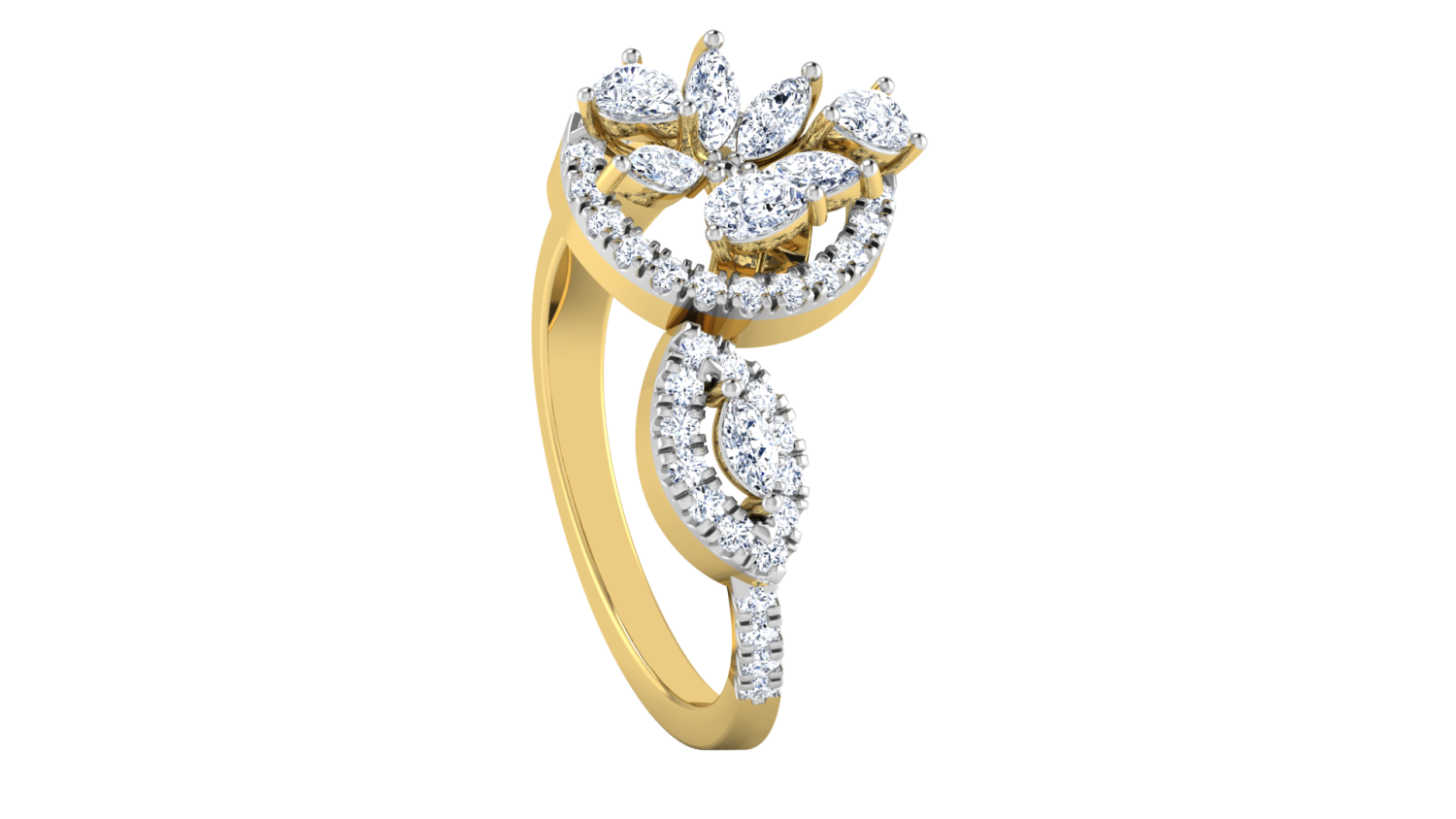 Aurora Flower Diamond Ring