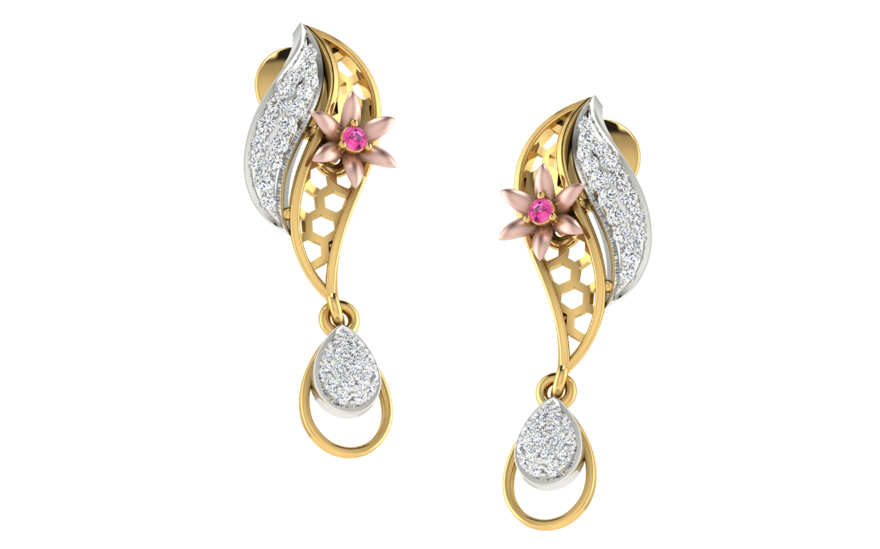 Blue Lotus Veil Earrings