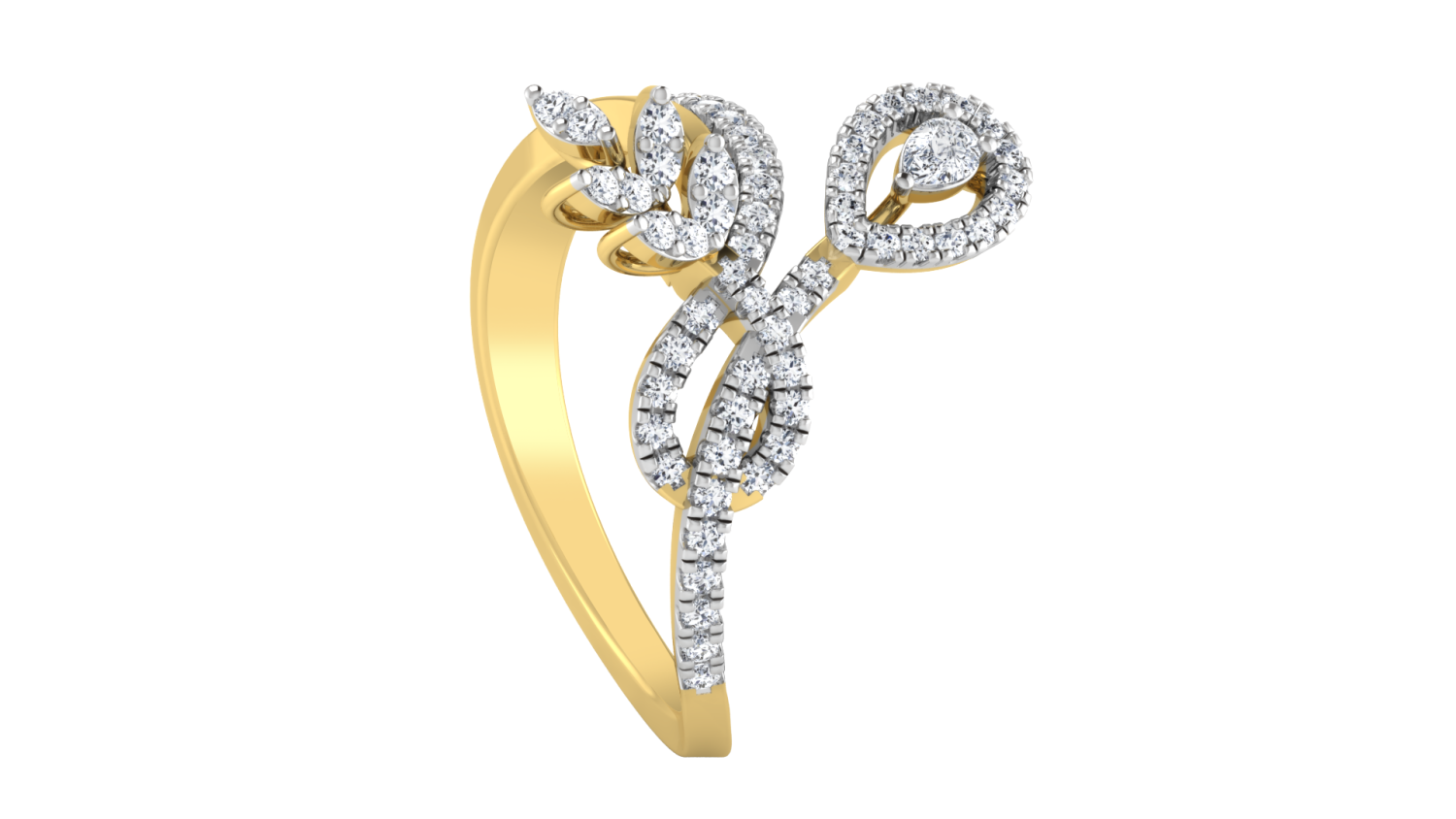 Regal Blossom Diamond Halo Ring