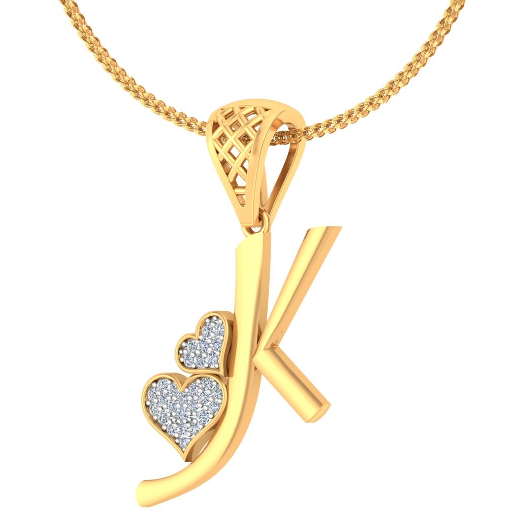 K Alphabat Pendant