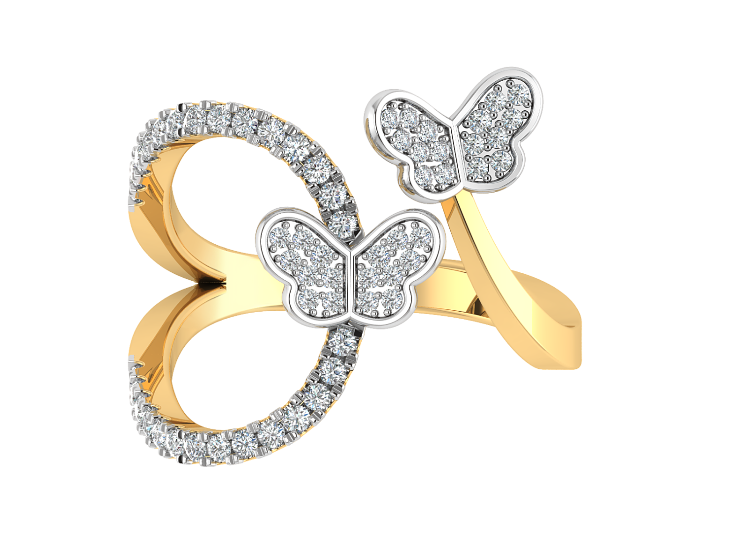 Golden Papillon Ring