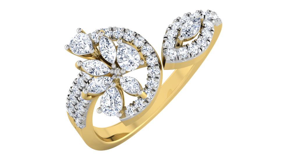 Aurora Flower Diamond Ring