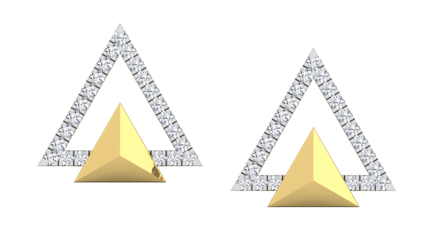 Prism Edge Diamond Earrings