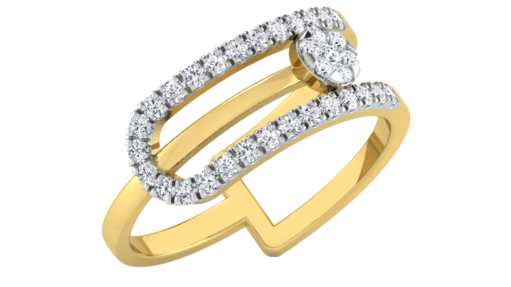 Golden Signature Halo Ring