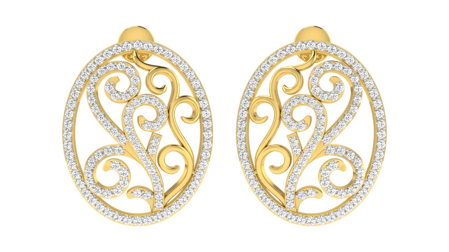 Golden Whorl Earrings