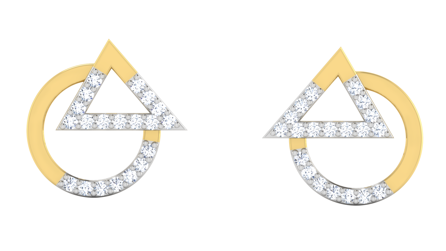 Vector Disc Diamond Earrings