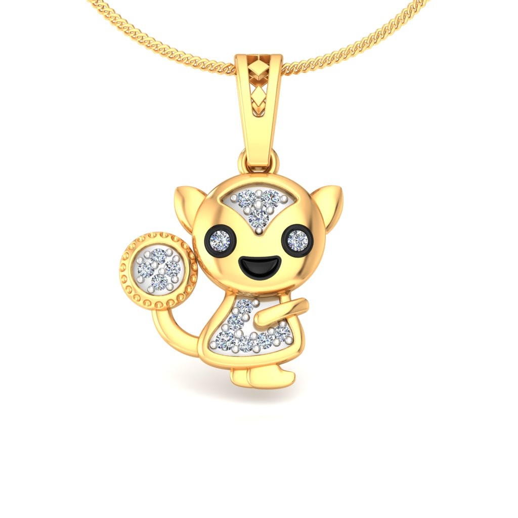 Cheeky Monkey Diamond Pendant