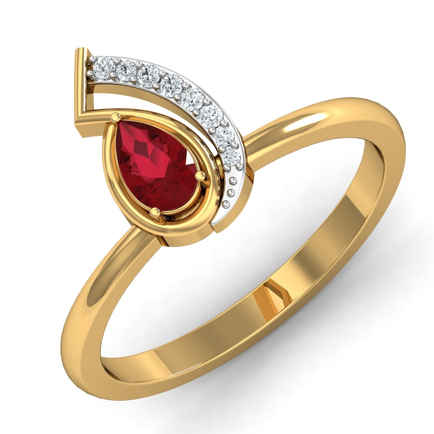 Aurelia Ruby Curve Ring