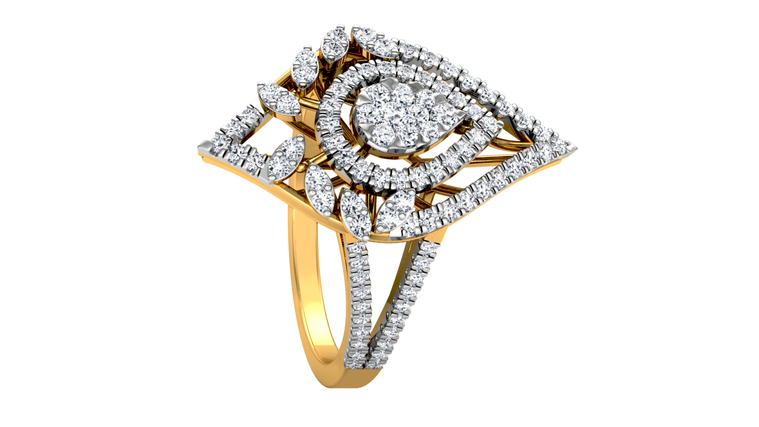 Prism Aura Diamond Halo Ring