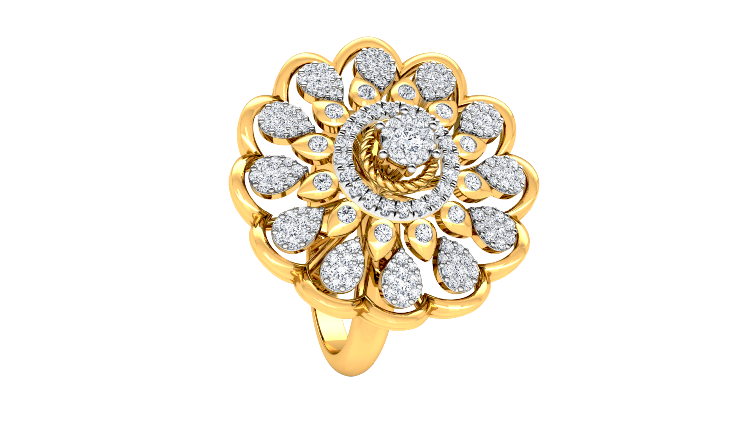 Golden Rosette Ring