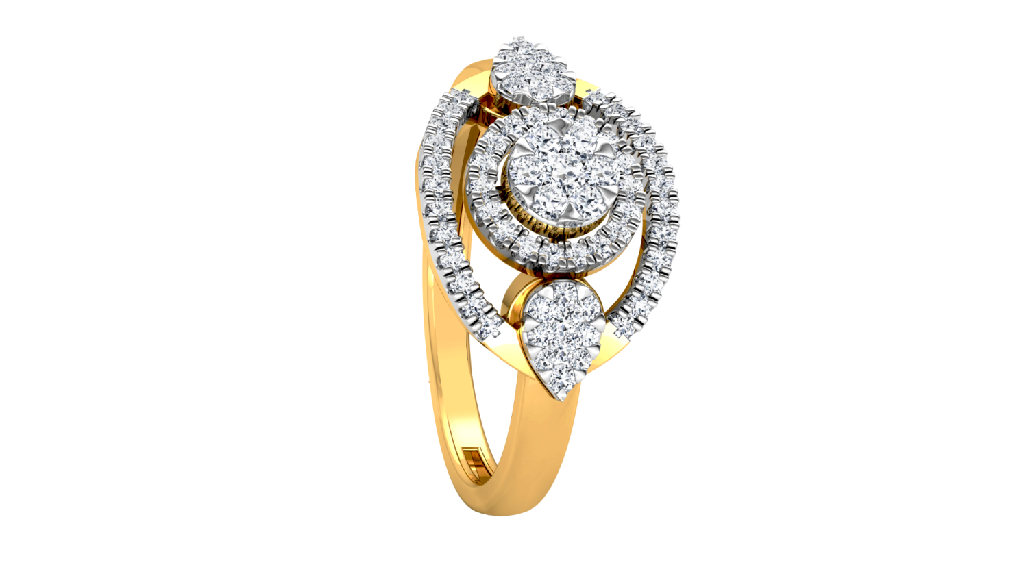Opulent Crest Diamond Ring