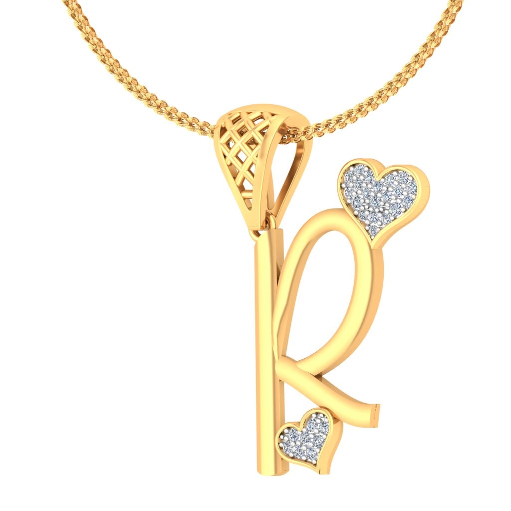 R Alphabat Pendant