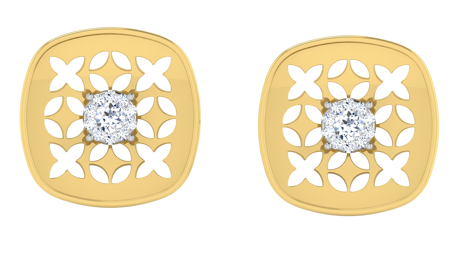 Quadrant Halo Earrings