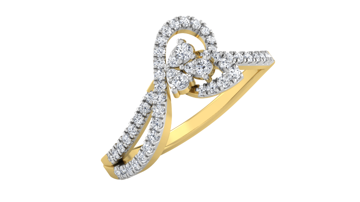 Pure Spark Gold Diamond Ring